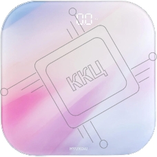 Весы напольные электронные Hyundai H-BS03577 макс.180кг розовый/фиолетовый