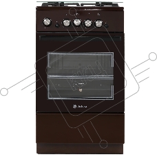 Плита газовая De Luxe 5040.32Г (КР) ЧР 014 коричневый, конфорок 4 шт, духовка 46 л, 50 см x 85 см x 50 см