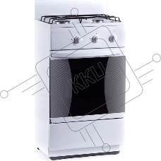 Плита газовая Flama CG 3202 W/B белый, конфорок 2 шт, духовка 30 л, 50 см x 85 см x 38 см