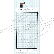 Сенсорное стекло (тачскрин) для Huawei Ascend G6, белое