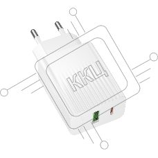 Сетевое зарядное устройство BOROFONE (6941991122767) BAS74A 1USB+1Type-C 3.0A QC3.0 PD 20W White