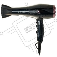 Фен DELTA DL-0908 черный 2кВт, ДИФФУЗОР