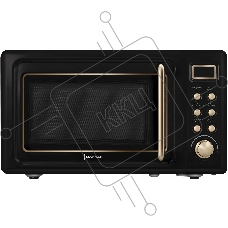 Микроволновая печь Rondell RDE-1850 черный, 20 л, 700 Вт, переключатели - поворотный механизм/кнопки
