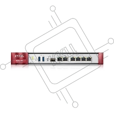 Межсетевой экран и Wi-Fi контроллер Zyxel USG FLEX 200 с подписками на 1 год (AS,AV,CF,IDP, SecuReporter), Rack, 3xWAN GE (2xRJ-45 и 1xSFP), 4xLAN/DMZ GE, 2xUSB3.0, AP Controller (8/40), NebulaFlex Pr
