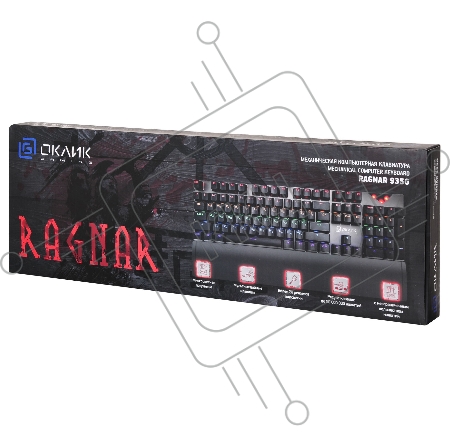Клавиатура Оклик 935G RAGNAR механическая черный USB Multimedia for gamer LED