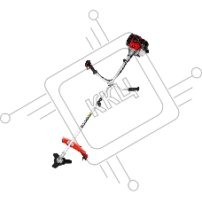 Триммер бензиновый MTX MT-52S, 52 см3, разъемная штанга, состоит из 2 частей