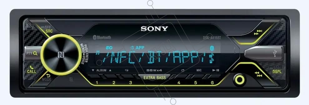Автомагнитола Sony DSX-A416BT 1DIN 4x55Вт