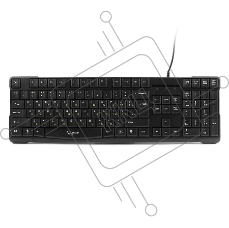 Клавиатура Gembird KB-8355U-BL, USB, черный, лазерная гравировка символов, кабель 1,85м
