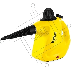 Пароочиститель ручной Kitfort КТ-9138-3 1050Вт черный/желтый