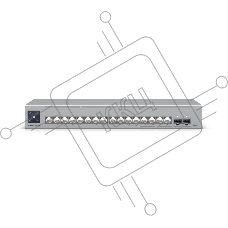 Коммутатор Ubiquiti UniFi Switch Pro Max 16 PoE PoE-коммутатор в стойку, 4х 2.5G RJ45, 12х 1G RJ45, 2х 10G SFP+, раздача 180 Вт