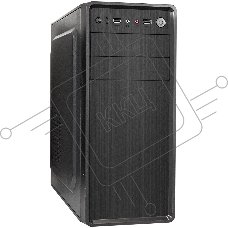 Корпус Miditower ExeGate XP-401-UNS350 (ATX, БП UNS350 с вент. 12см, 2*USB, аудио, черный)