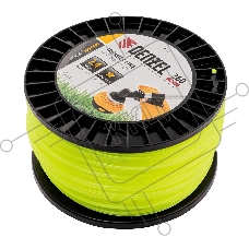 Леска для триммера Denzel звезда, 2,4мм х 260м, на DIN катушке FLEX CORD