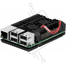 Корпус ACD RA503 Aluminum Case with Double Fans for Raspberry Pi 4B,  Black