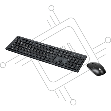 Клавиатура + мышь Oklick 240M черный USB Беспроводная 2.4Ghz