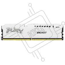 Оперативная память Kingston Fury Beast, DDR5, 16GB (1x16GB), 6000MHz, CL36, с радиатором, белый