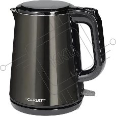 Чайник электрический Scarlett SC-EK21S58 1л. 1200Вт черный корпус: металл/пластик