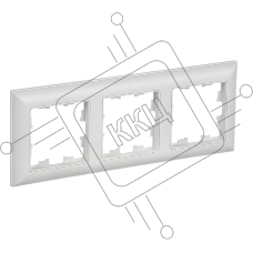 Рамка 3-м IEK BR-M32-12-K91 BRITE РУ-3-БрАБ арктич. бел./бел.