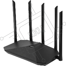 Роутер беспроводной Digma DWR-AX1501 AX1500 10/100/1000BASE-TX черный (упак.:1шт)