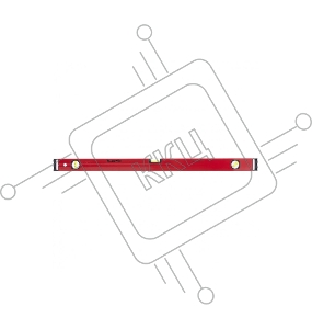 Уровень алюминиевый, 800 мм, фрезерованный, 3 глазка// Matrix