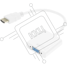 Переходник аудио-видео Premier 5-983 HDMI (m)/VGA (f)/Jack 3.5 (f) 0.15м. белый