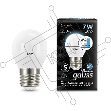 Лампа светодиодная Gauss LED Globe 7Вт E27 4100К step dimmable (диммир.) 105102207-S