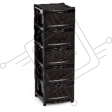 Комод Альтернатива М6498 Эконом, 5 секций, черный