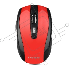 Мышь беспроводная Gembird MUSW-330-3 красный, 2400 dpi, радиоканал, USB, кнопки - 6