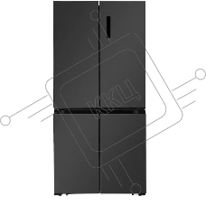 Холодильник  LEX LCD450MgID серый трехкамерный 288/129л морозилка снизу Side-by-Side
