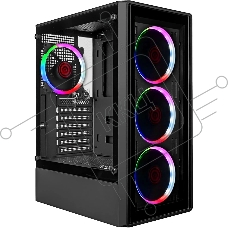 Компьютерный корпус Ginzzu CL325 ATX FAN 4*RR4 FRGb передняя панель Стекло