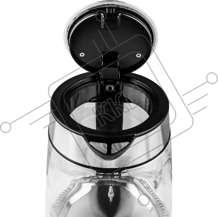 Чайник электрический Scarlett SC-EK27G41 1.7л. 2200Вт черный/серебристый (корпус: стекло)