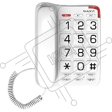 Телефон проводной Maxvi CB-01 белый