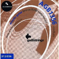 Комплект струн GALLI STRINGS [AGB1356] для акустической гитары, размер 13-56