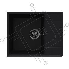 Кухонная мойка Maunfeld Lacrima 605 MFQS-605B черный