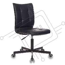 Кресло компьютерное Бюрократ CH-330M/BLACK черный, искусственная кожа, крестовина металл, без подлокотников