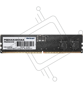 Модуль памяти PATRIOT Signature Line DDR5 Общий объём памяти 32Гб Module capacity 32Гб Количество 1 5200 МГц Множитель частоты шины 42 1.1 В PSD532G52002