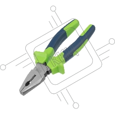 Плоскогубцы комбинированные Сибртех 17052 200 мм, двухкомпонентные рукоятки