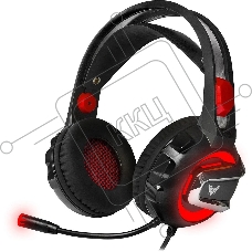Гарнитура Crown CMGH-3000 чёрный/красный, проводная, подсветка