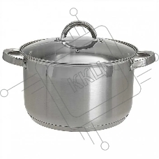 Кастрюля WEBBER BE-114/2 6,6 л, 24 см, нержавеющая сталь, индукция, с крышкой