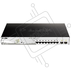 Коммутатор D-Link DGS-1210-10MP/F3A, 8×1 Гбит/с + 2×1 Гбит/с SFP, управляемый
