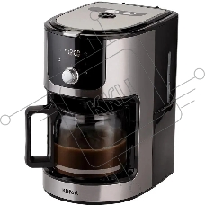 Кофемашина Kitfort КТ-782 1050Вт нержавеющая сталь/черный