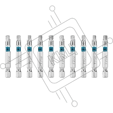 Бита Torx 30х50 мм, сталь S2, шестигр., 10 шт. Gross