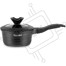Ковш Rondell Walzer RDA-764, 1.3л, 16см, с крышкой, черный