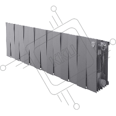 Радиатор биметаллический Royal Thermo PianoForte 200 Серебристый - 14 секц.