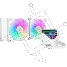Система жидкостного охлаждения DEEPCOOL LT240 ARGB белый, 120 мм, алюминий/медь, 2400 об/мин, 38.71 дБ, 4 pin, 280 Вт