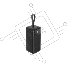 Внешний аккумулятор OLMIO M-50, 50000mAh, 22.5W, QuickCharge3.0/PowerDelivery, LCD, фонарик, черный
