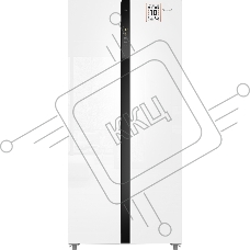 Холодильник Weissgauff WSBS 500 Inverter NoFrost White Glass