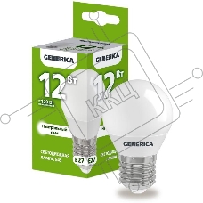 Лампа LED G45 IEK LL-G45-12-230-40-E27-G шар 12Вт 230В 4000К E27 GENERICA