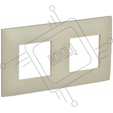 Рамка 2-местная IEK SKANDY SK-F01B (SK-M22-K10) бежевый