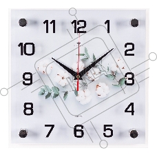 Настенные часы РУБИН 2525-058 веточки хлопка