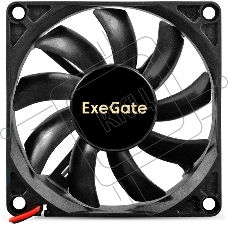 Вентилятор корпусной ExeGate EX08015S2P, 80 мм, 2000 об/мин, 20 дБ, 2-pin, без подсветки
